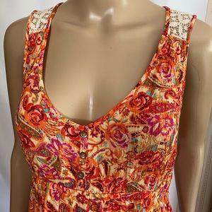 Eyeshadow multiple color high-low dress